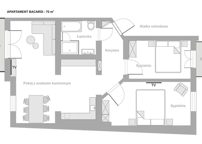Apartment Sanhaus - Bacardi - Z 2 Balkonami, Garazem, Przy Plazy Zoppot