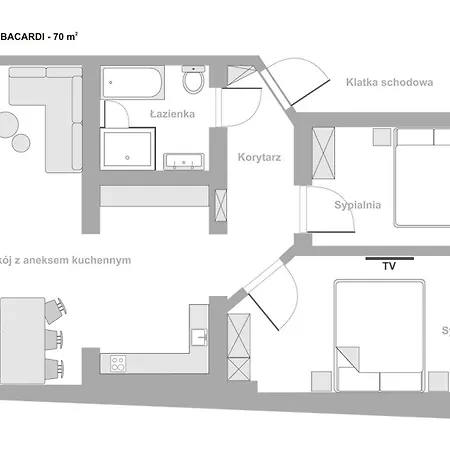 Apartment Sanhaus - Bacardi - Z 2 Balkonami, Garazem, Przy Plazy Sopot