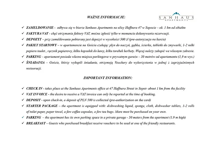 Sanhaus - Bacardi - Z 2 Balkonami, Garazem, Przy Plazy Апартаменты Сопот